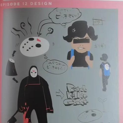 ZangBerries's tweet image. Interesting concept designs of Ghosts from New Panty &amp;amp; Stocking.

TCG ghost was considered to be based on Yugi or Gambit.

President ghost was considered to be Captain America.

Serial killer ghost was considered to be Jason.

Casino kaiju ghost looked more like Arstron.