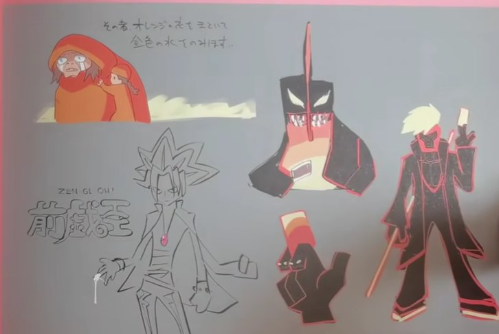 ZangBerries's tweet image. Interesting concept designs of Ghosts from New Panty &amp;amp; Stocking.

TCG ghost was considered to be based on Yugi or Gambit.

President ghost was considered to be Captain America.

Serial killer ghost was considered to be Jason.

Casino kaiju ghost looked more like Arstron.