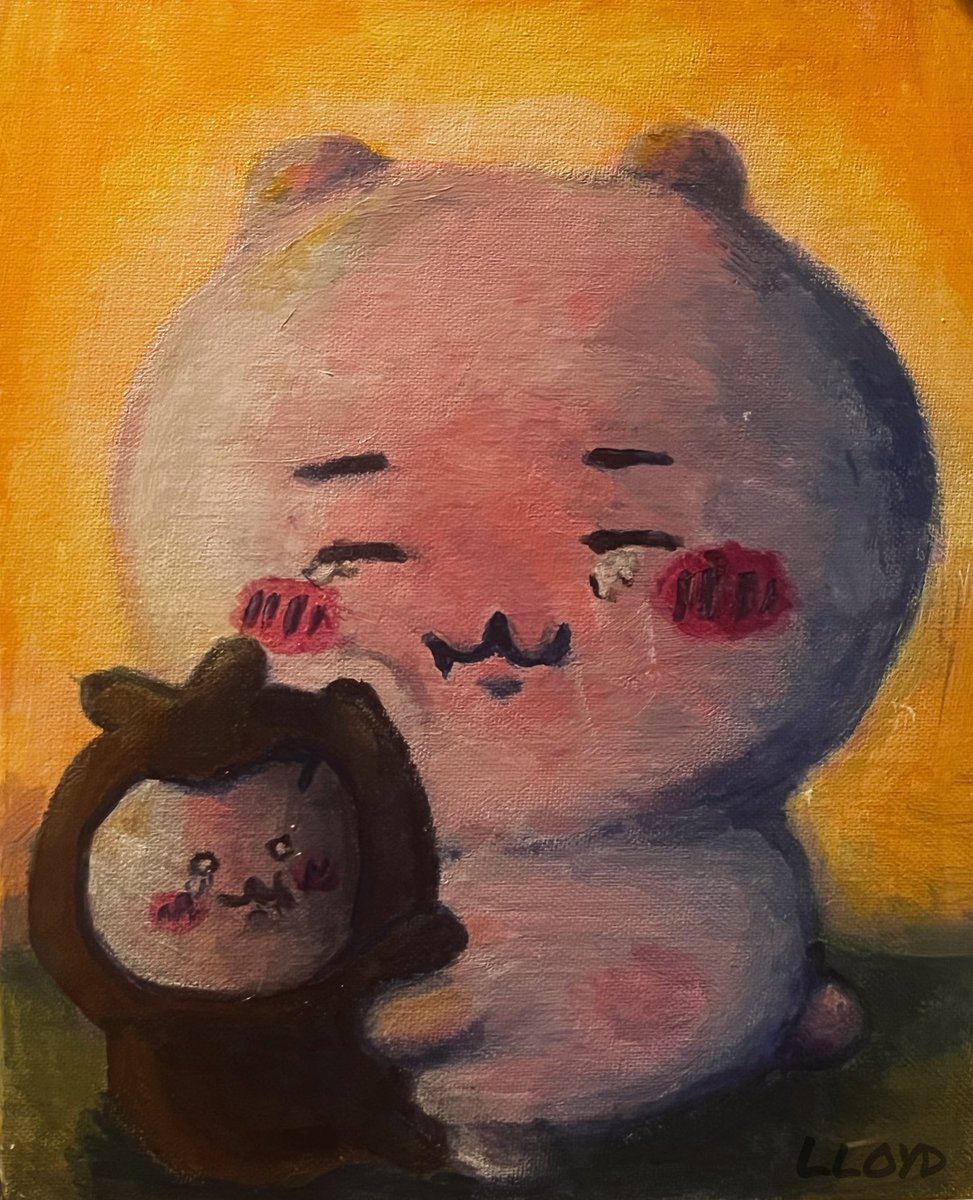 FrPunkjack's tweet photo. I made another Chiikawa and Chikabu painting 

#chiikawa #chiikawafanart #ちいかわ #ちいかわファンアート https://t.co/SdTLXaECcC