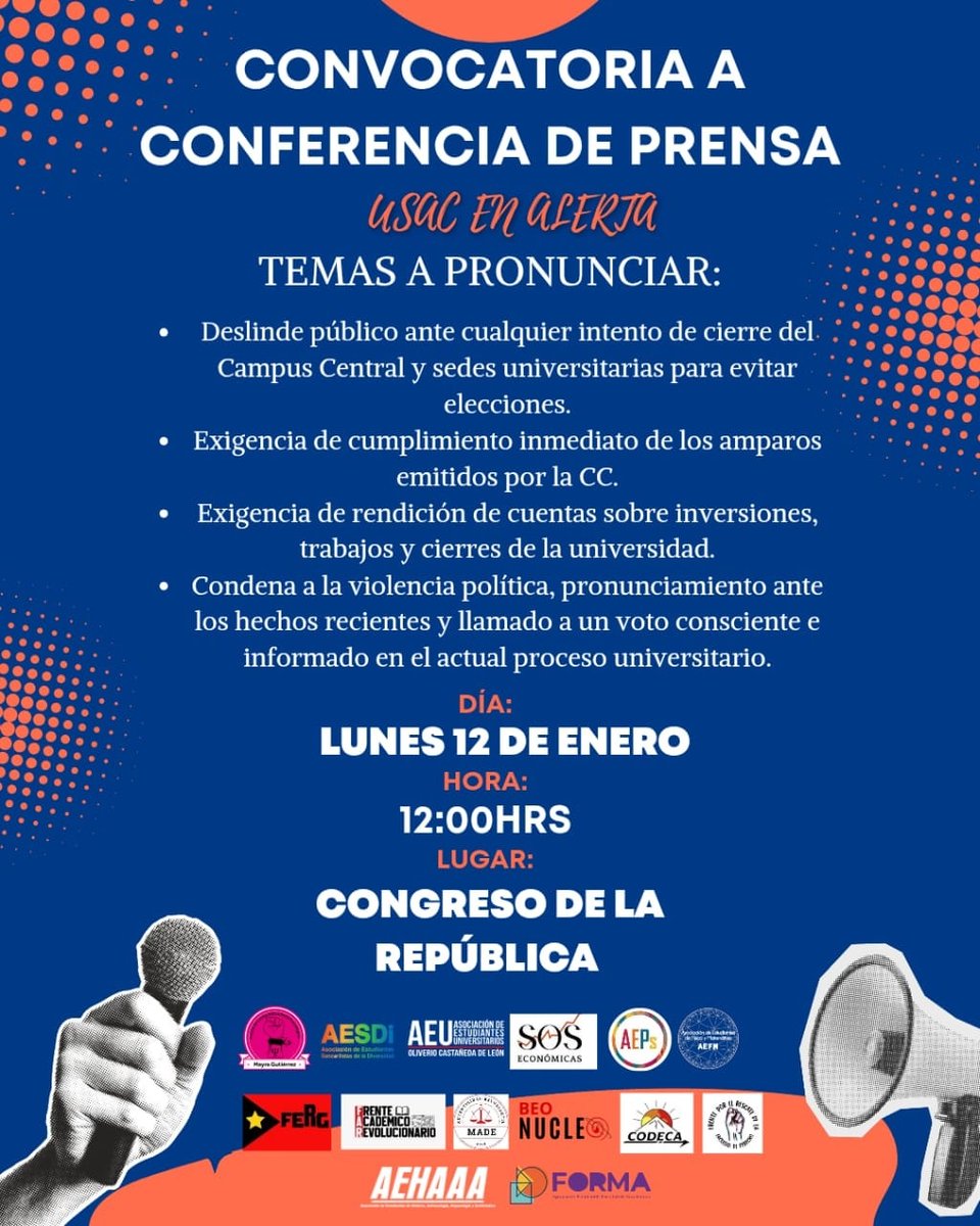CodecaCapitalGt's tweet image. 👉🏽Lunes 12 de enero
📢 Congreso de la República