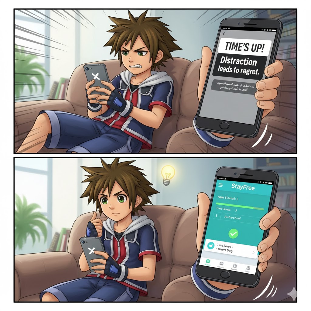 c5_fty's tweet image. كيف "StayFree" أنقذ حياتي من ضياع الوقت وتعفن الدماغ؟ 🧠🚫

السوشيال ميديا وتطبيق X صاروا يسحبوننا لمناطق "مظلمة" بدون ما نحس. اليوم بتكلم عن تجربتي الشخصية مع تطبيق StayFree وكيف كان هو "الدرع" اللي ساعدني أتحكم في حياتي وأتخلص من إباحيات البحث وضياع الساعات في الريلز. 👇

(1/5)