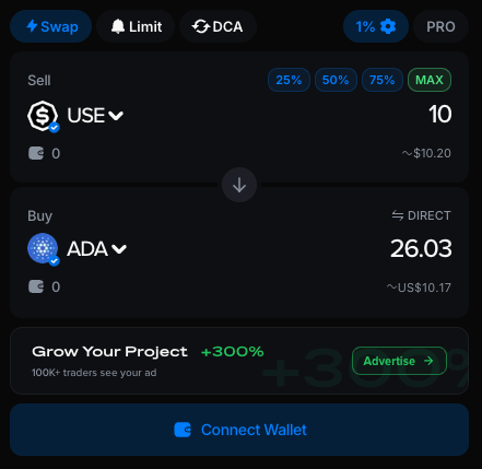 $USE is now verified on <a href="/DexHunterIO/">DexHunter 🏹</a> &amp; <a href="/TapTools/">TapTools</a>