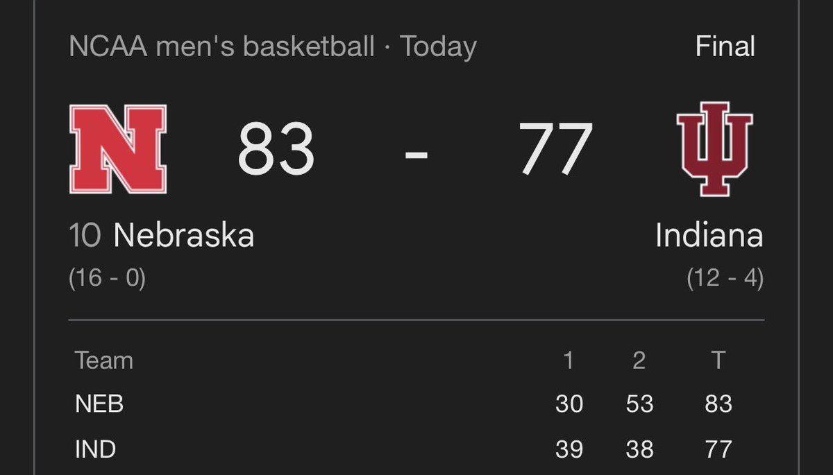 HuskerWave's tweet image. NEBRASKETBALL IS 16-0!!!!