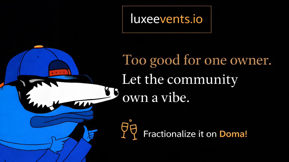 morphyyxx's tweet image. If fractional domains are becoming a thing,
luxeevents.io feels like a strong Web2 asset
that shouldn't sit with just one owner

It's a premium niche events, experiences,
partners, brands perfect for shared ownership

@D3inc @domaprotocol