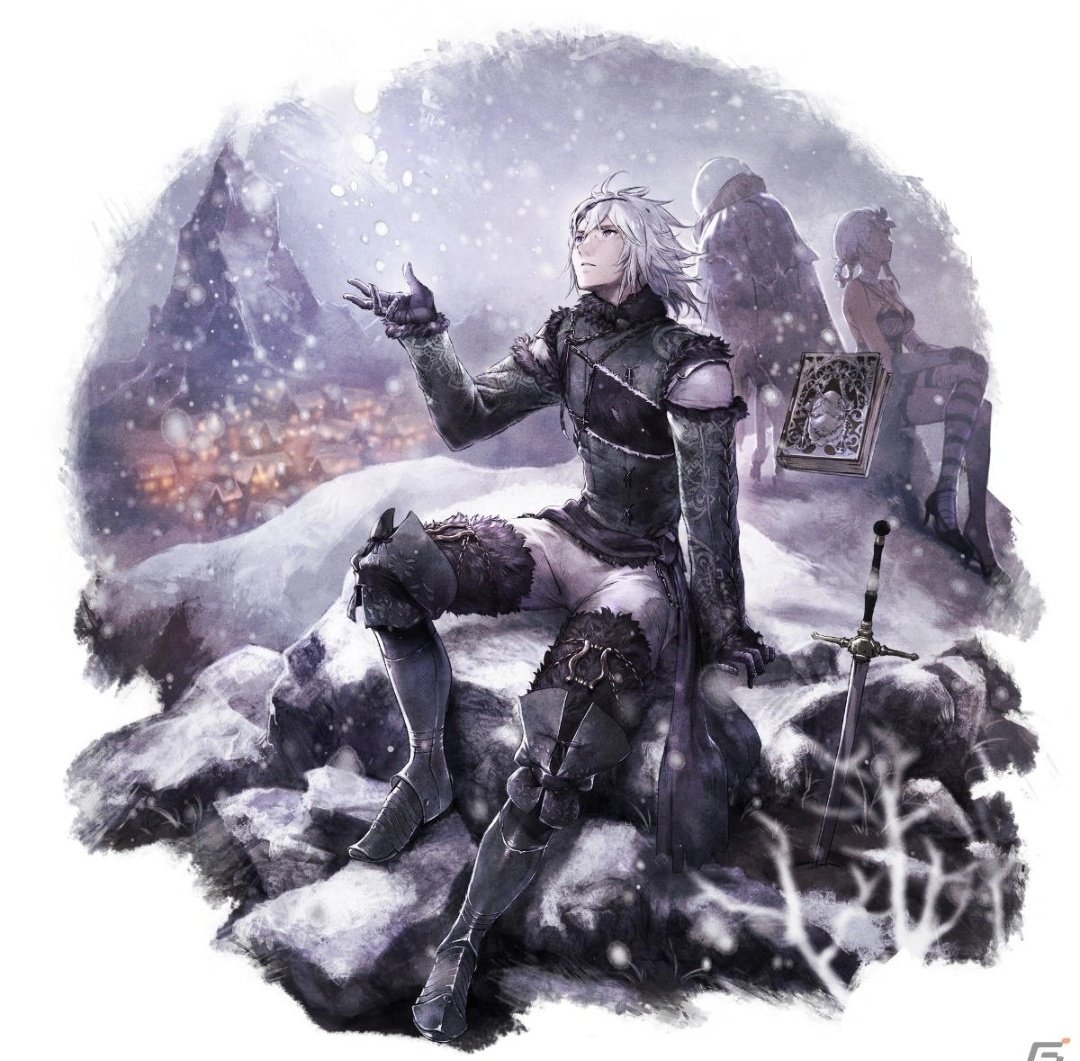 lockerith's tweet image. this nier artwork is so beautiful from octopath traveler