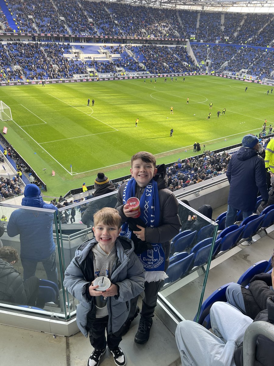 MattySteadman's tweet photo. Loved taking Louie to his first Everton game today 🔵⚪️🔵💙 Just a shame about the result… Hopefully he’ll get used to that feeling quite quick 😬😂 https://t.co/BXLzy8hKXN