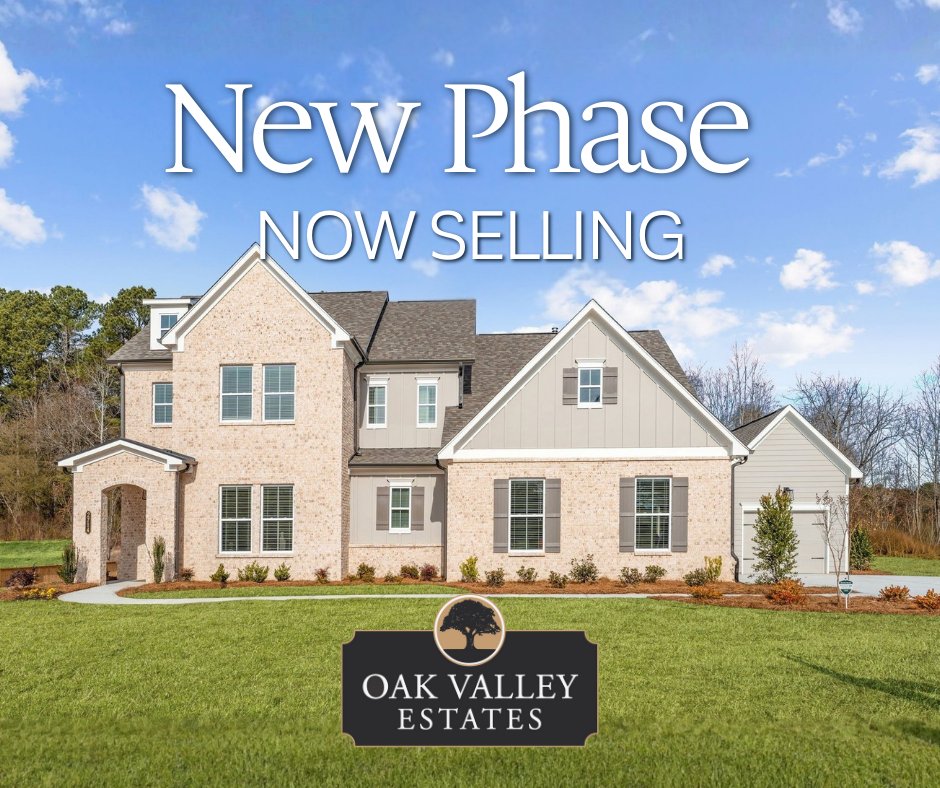 Opportunities like this are becoming rare in West Cobb. A new phase is now selling at Oak Valley Estates in Marietta, featuring wooded estate homesites and the newly decorated Chatfield model in the Hillgrove High School District.
tratonhomes.com/oak-valley-est…

#WestCobb #MariettaGA