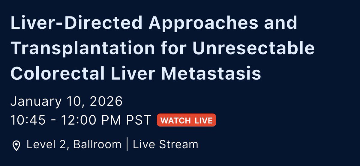 pashtoonkasi's tweet image. #GI26 @ASCO State of the art session.👏🏽
Colorectal Cancer

Liver resection🆚Transplantation

🔑 message: Not only are we offering CURE to patients with these multi-modality therapies, but even if they recur e.g. lung🫁only metastases, they live longer.

≠competition. @OncoAlert