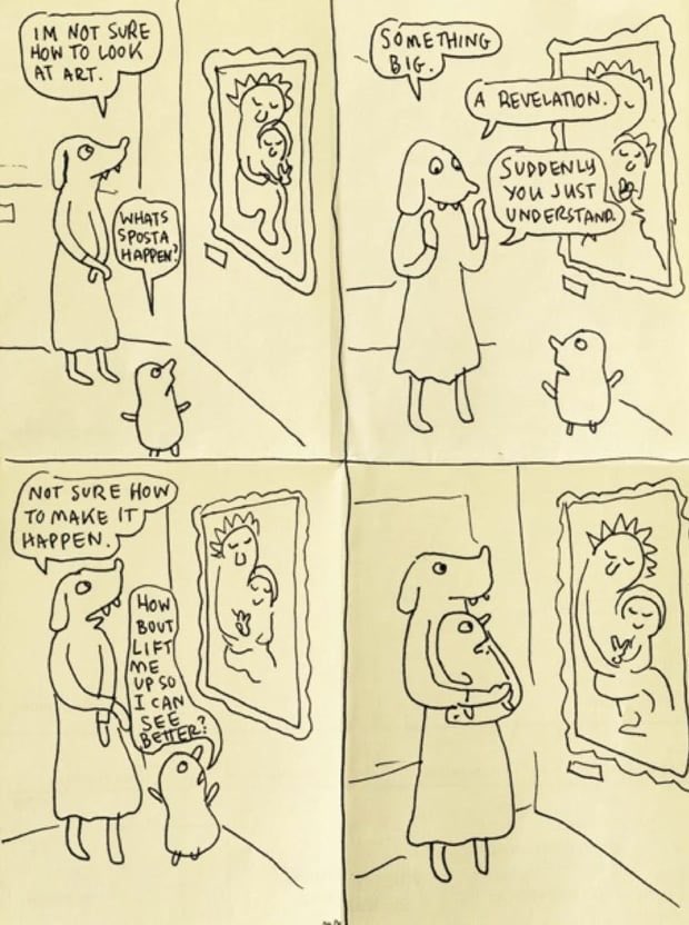 Baby's first trip to the art gallery today