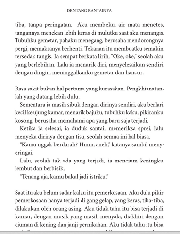 madebythrva's tweet image. Anak 15 tahun di grooming sm org yg umurnya 30th, dip*rk*sa, revenge porn, dijadiin mesin duit buat keluarga si cowo, digaslight, diludahin ,dikasarin dan dia ga jd gila aja udh hebat bangett...jujur mual bgt baca bukunya apalagi ini kisah nyata. Big hug for u, Aurelie😭