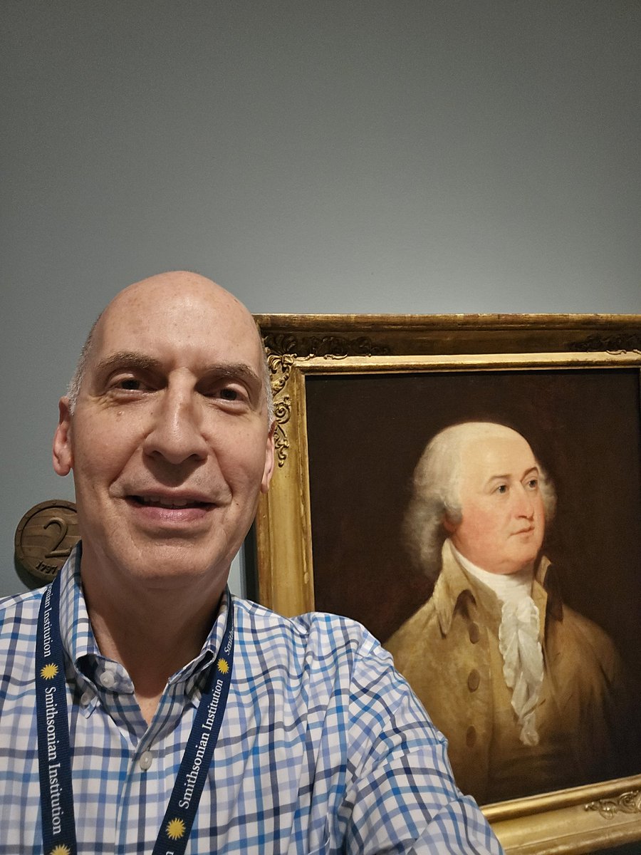 JayTheCPA's tweet photo. Most people know who the first U.S. president was, but who knows who #2 was?  Correct, John Adams!  Stop by the F St info desk at @smithsoniannpg today from 11:30A to 2:15P and I'll introduce you to him, and all the other presidents! https://t.co/jeoTzzsVFf