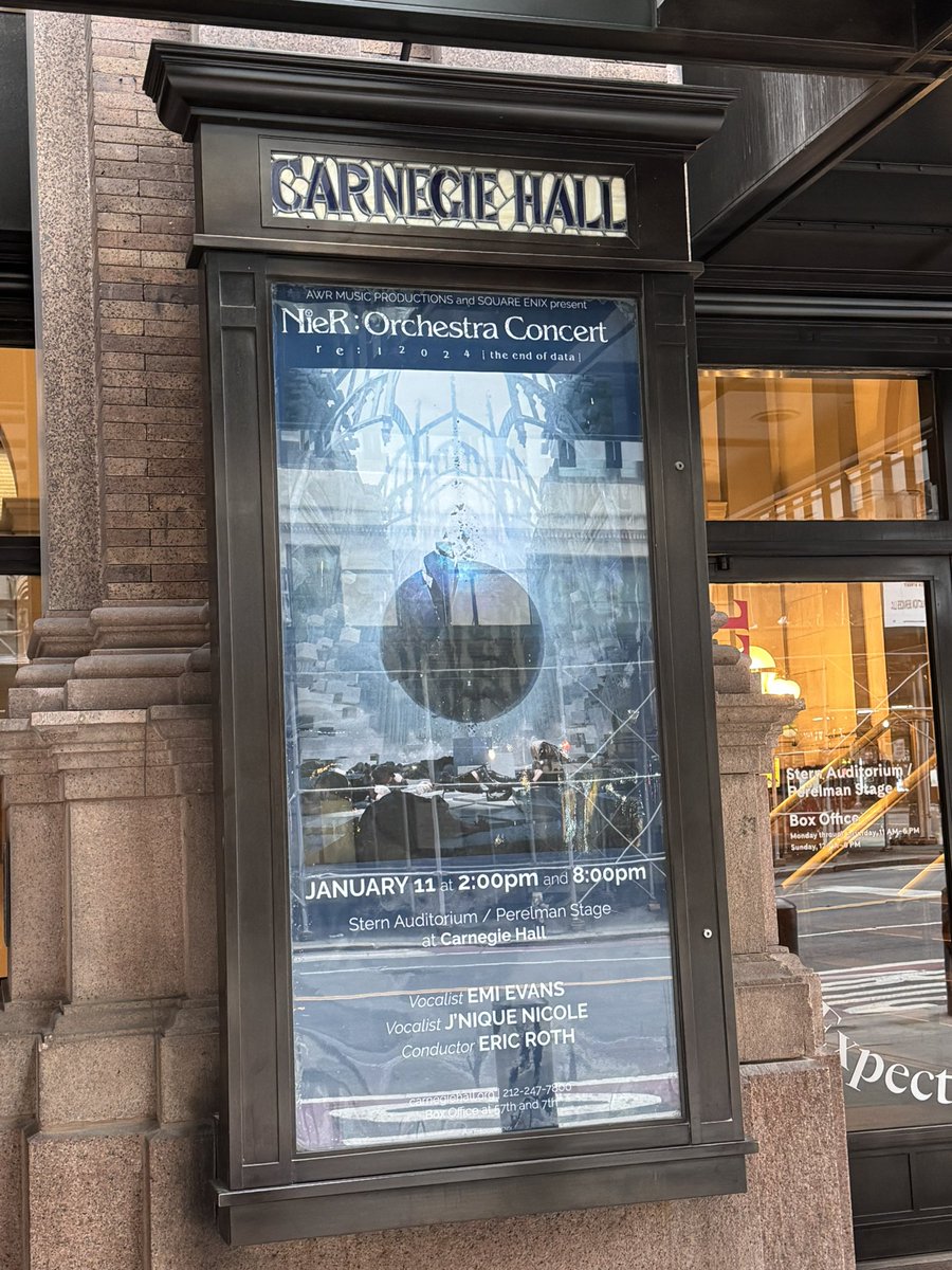 nier_concert's tweet image. We’re so excited for our 2pm and 8pm concerts at Carnegie Hall tomorrow! Some tickets are still available at nierconcert.com?