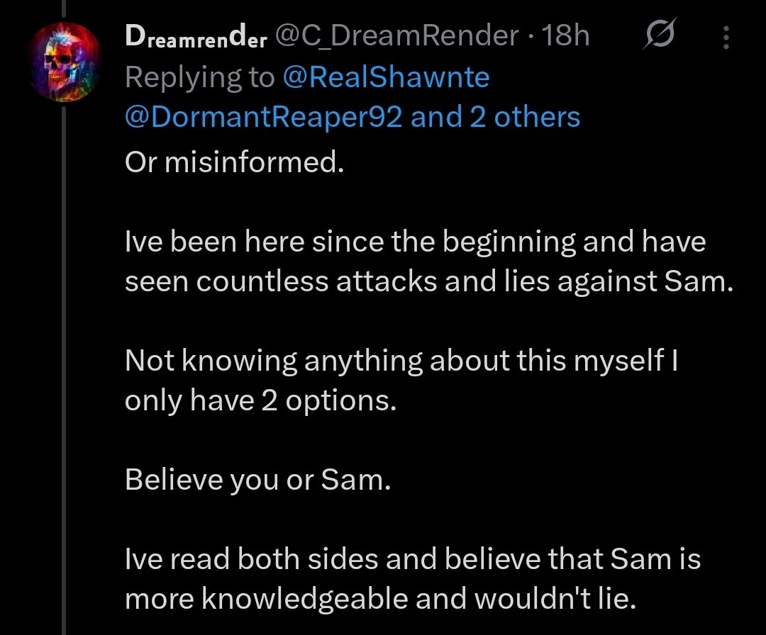 Here is someone with inside information to the inner workings of this "project" and she is telling this person they are getting fucked, literally. And their response is "wdym, how can <a href="/SamCKx/">Sam</a> fuck me if I can't even feel it!?"