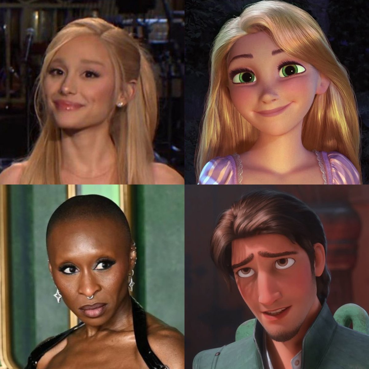 luvmoonv's tweet image. the cast for the live action rapunzel movie that we deserved