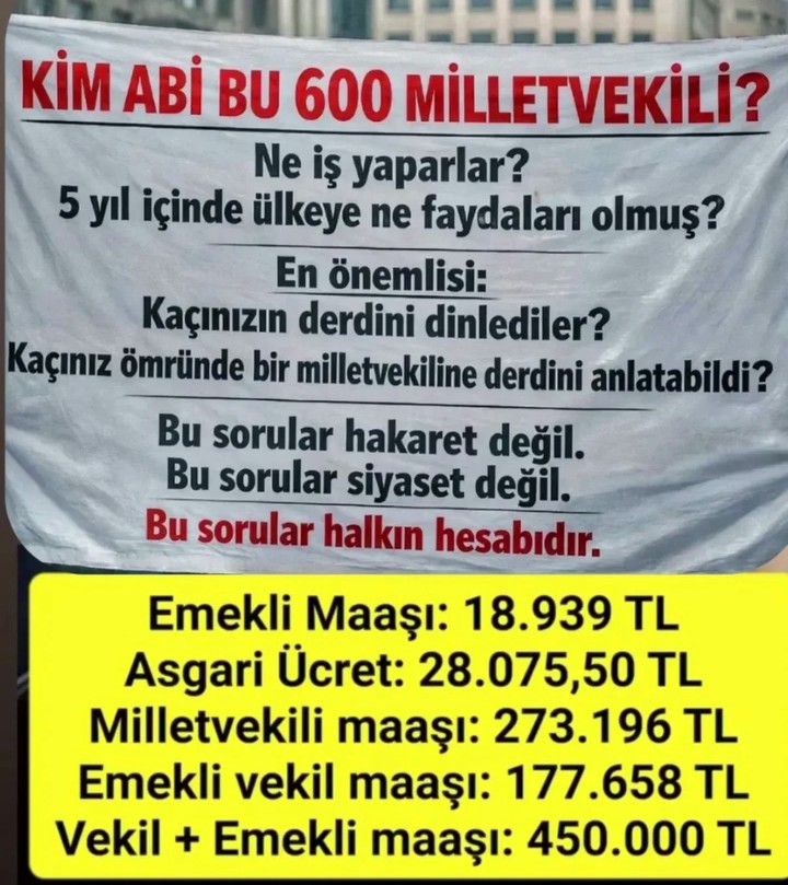 "Kim abi bu 600 milletvekili"👇
#KökMaaşZulmü