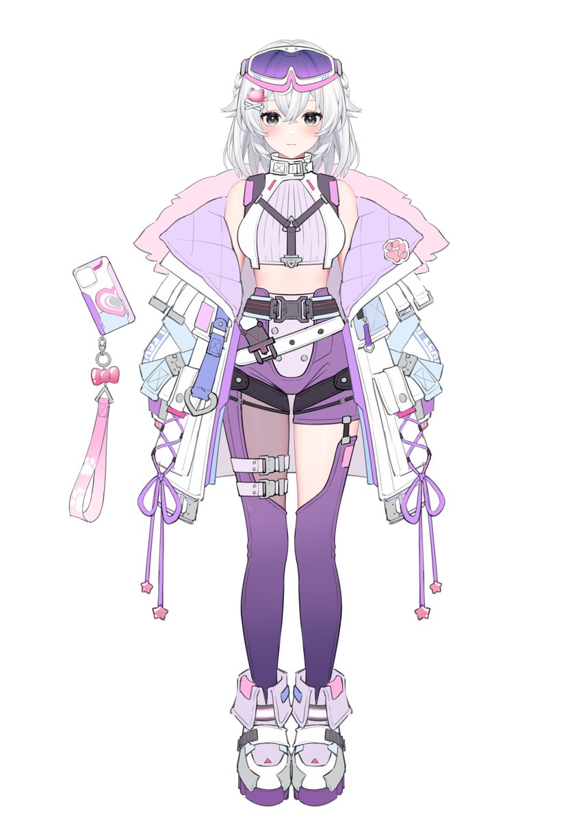 Techwear style for Prism Customizable Model's next update! We might be swapping the order of the long dress set to Feb, so each month has a combination of more distinct styles! ☺️ 
