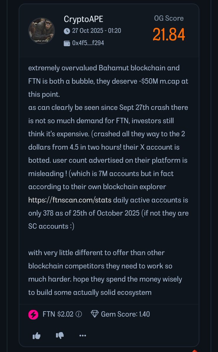 OGAudit's tweet photo. 🚨 Crypto Alert 🚨

Fastex hasn’t tweeted in 4 months and didn’t even pay for X Premium. On their own exchange, the price is $1, but on https://t.co/E9ZWhzVbET it’s already down to $0.25 (daily volume 14K). MEXC recently delisted them, and https://t.co/E9ZWhzVbET will delist on 14 Jan 2026.
On their exchange, no one can actually sell, yet volume shows $7M, 100% artificial bot activity.

Full reviews:
🔗 Exchange: https://t.co/K5Aix2LenU
🔗 Token: https://t.co/gFs4zsBL3B

💬 What do you think, can a project survive this level of manipulation?