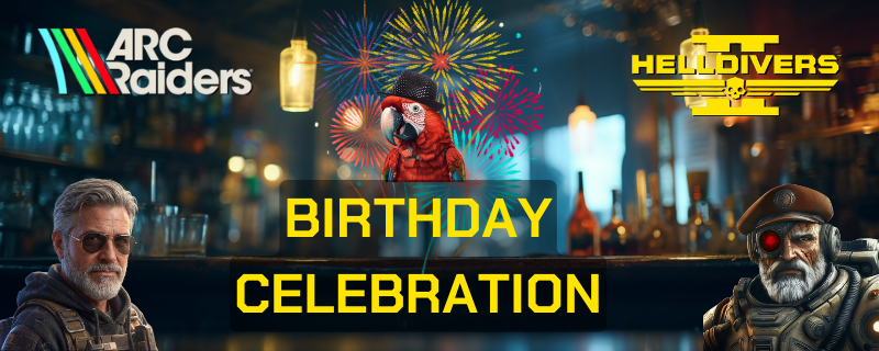 Good morning and a gentle reminder that the Birthday Stream kicks off shortly 🎉

We go live at noon for a 12 hour marathon. We start with ARC Raiders, climbing out of Speranza for scavenging survival and early day chaos. Later we roll into Helldivers 2 with open lobbies, so
