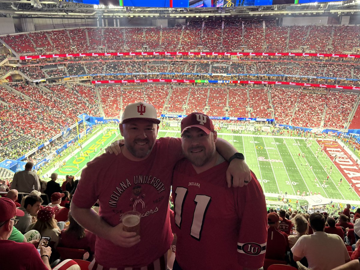 CoachAtkinsCC's tweet photo. What a weekend in Atlanta! @IndianaFootball and Hoosier Nation showed out. Grateful to have the opportunity to be a part of it!

ON TO THE NATTY!!!

#NeverDaunted https://t.co/al94UmNoDI