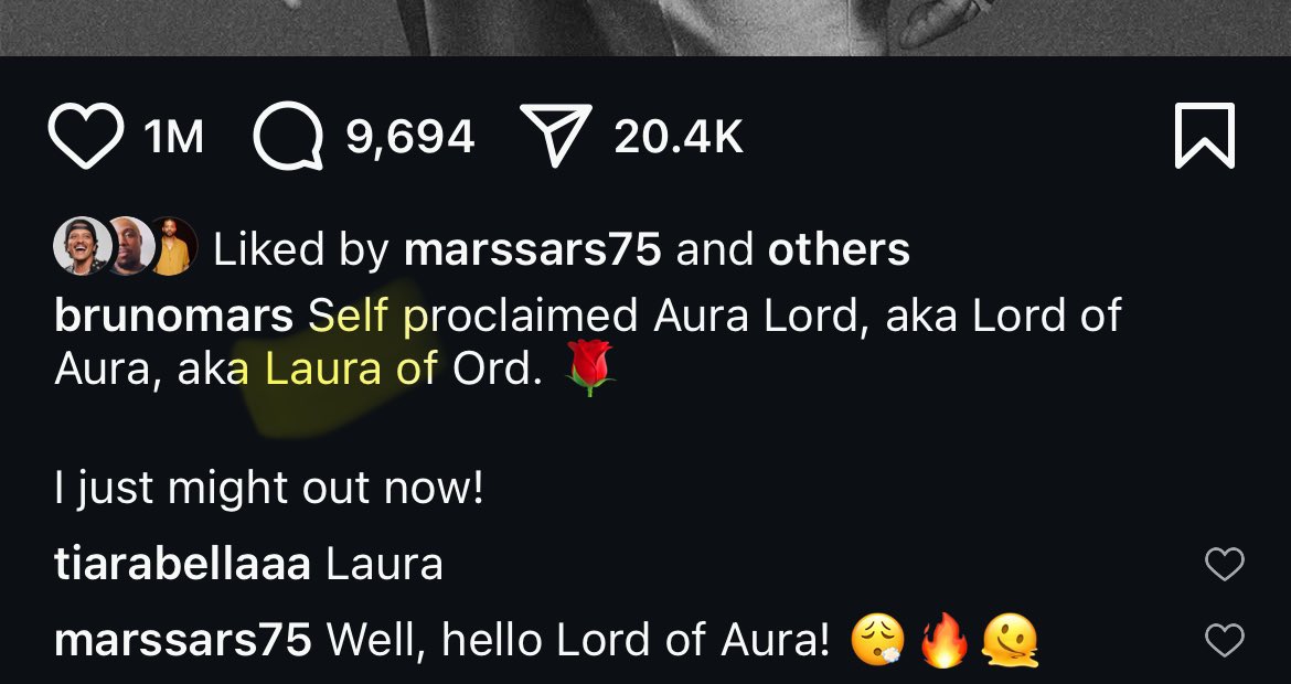 lady16161's tweet photo. Hey Laura’s my name. @BrunoMars typed my name. Which means he knows of it… not that he knows I exist. 😭😆 but I’ll take that as a win for 2026. 😄😄 https://t.co/66kiF0UsJi