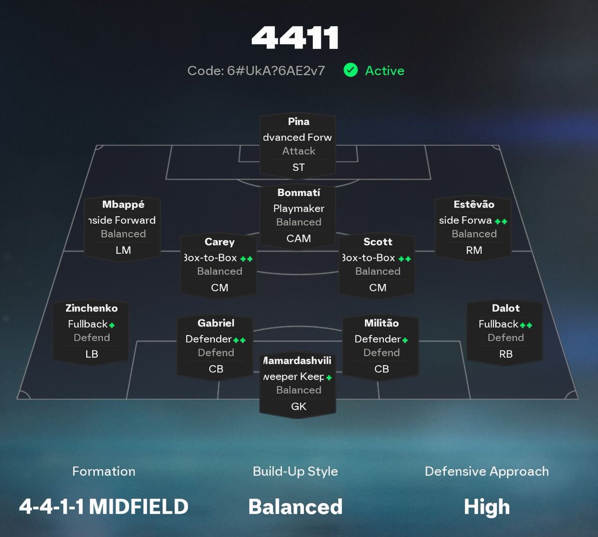FutServicePro's tweet photo. π4-4-1-1 Tactics
Post-patch, our pros agree this is the best formation in the game, no doubt.π₯
Perfect balance between defense and attack, great spacing. If you want consistency, this is the one.β½οΈ
#EAFC26 #FUTTactics #Meta https://t.co/QktSa2WB1o