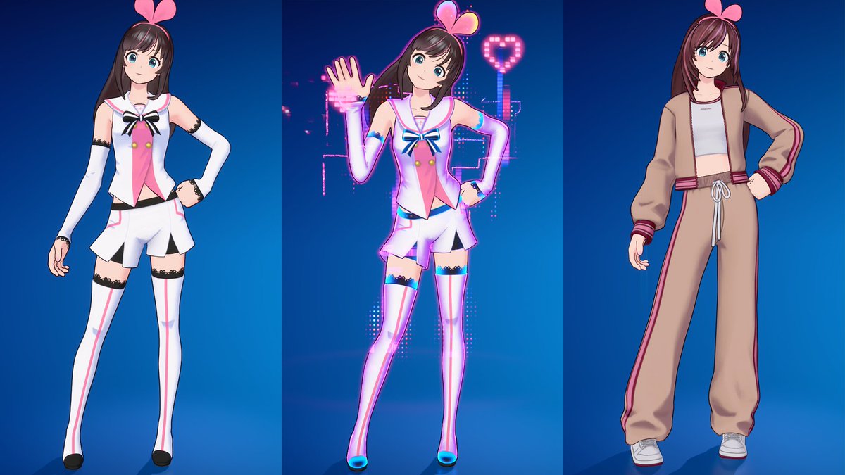 HYPEX's tweet image. BOTH KIZUNA AI's FORTNITE SKINS &amp;amp; STYLE