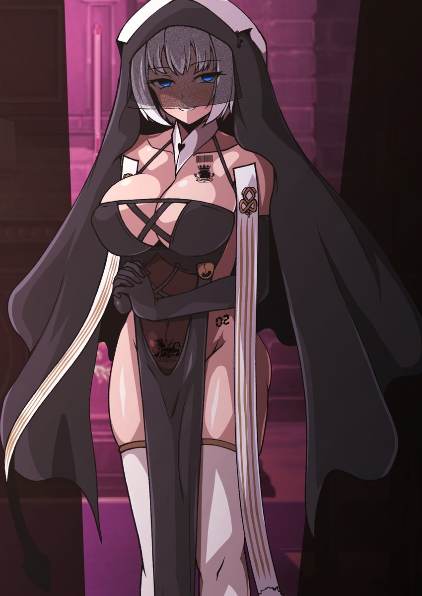 pixivリクエスト:らくがきプラン  その678
内容「Could you draw Kaga from Azur Lane.She has also been captured by the Royal Navy. She has been given to Implacable's Sexual Church and has been trained into a Disciple of the Church.」 