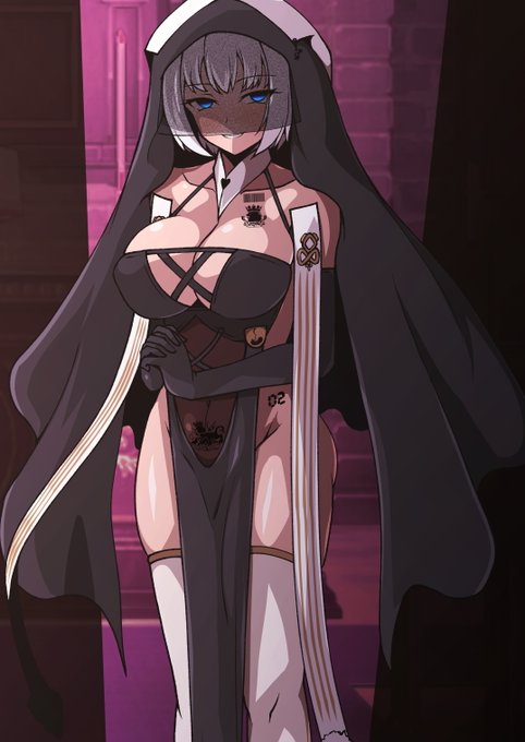 pixivリクエスト:らくがきプラン その678 内容「Could you draw Kaga from Azur has also been captured by the Royal Navy. She has been given to Implacable's Sexual Church and has been trained into a Disciple of the Church.」