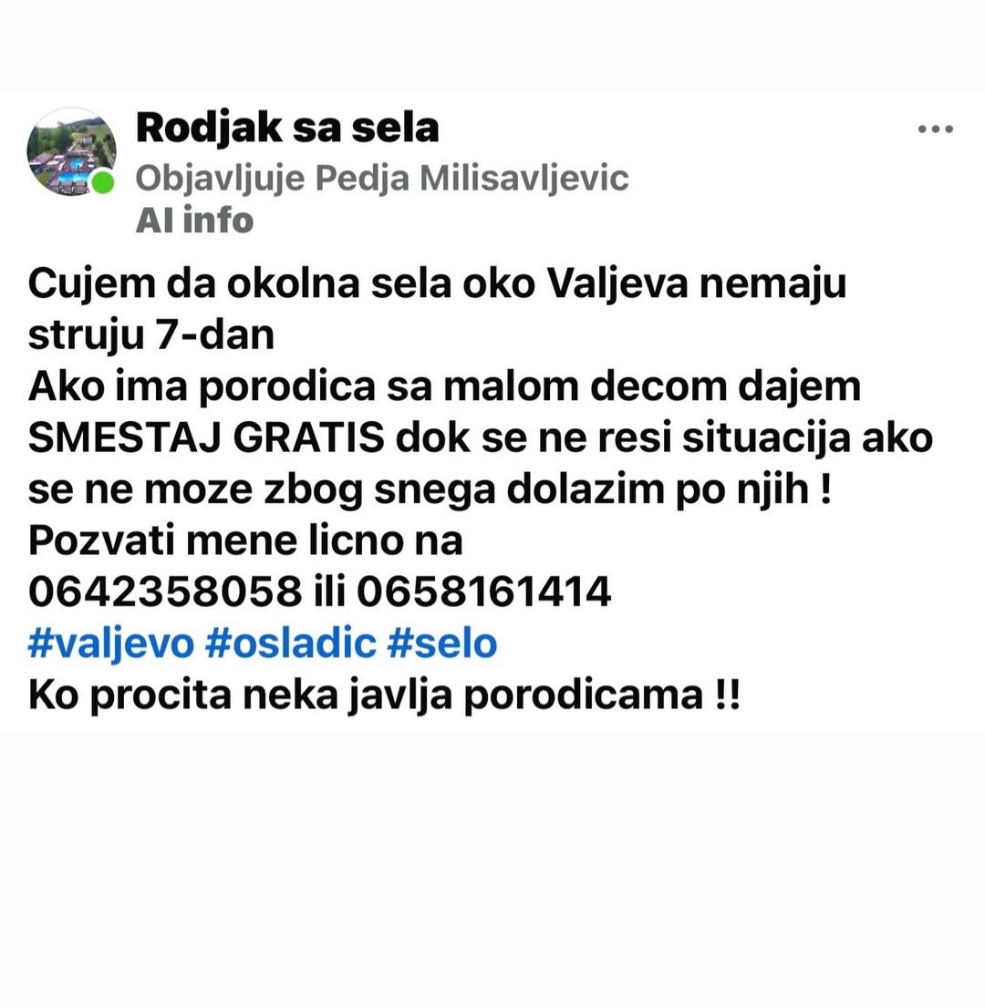 Delite dalje, možda nekome zatreba