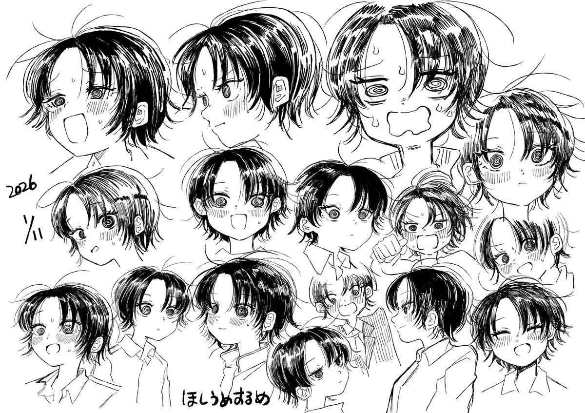 可愛い顔の研究
#イラスト
#女の子