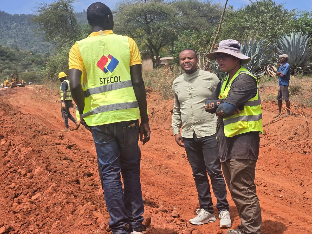 Periodic visit to Mtomwagodi Mbale section of the Mtomwagodi Bura ring road tamacking at Msau Shopping Centre.