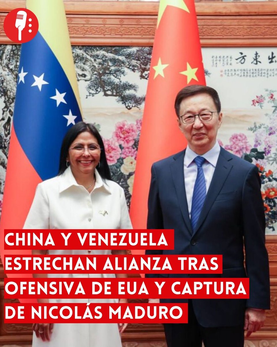 ⭕ OJO | CHINA Y VENEZUELA ESTRECHAN ALIANZA TRAS OFENSIVA DE EUA Y CAPTURA DE NICOLÁS MADURO

La presidenta encargada de Venezuela, Delcy Rodríguez, recibió en Caracas al embajador chino Lan Hu, a quien agradeció la condena firme de Beijing ante lo que calificó como una grave
