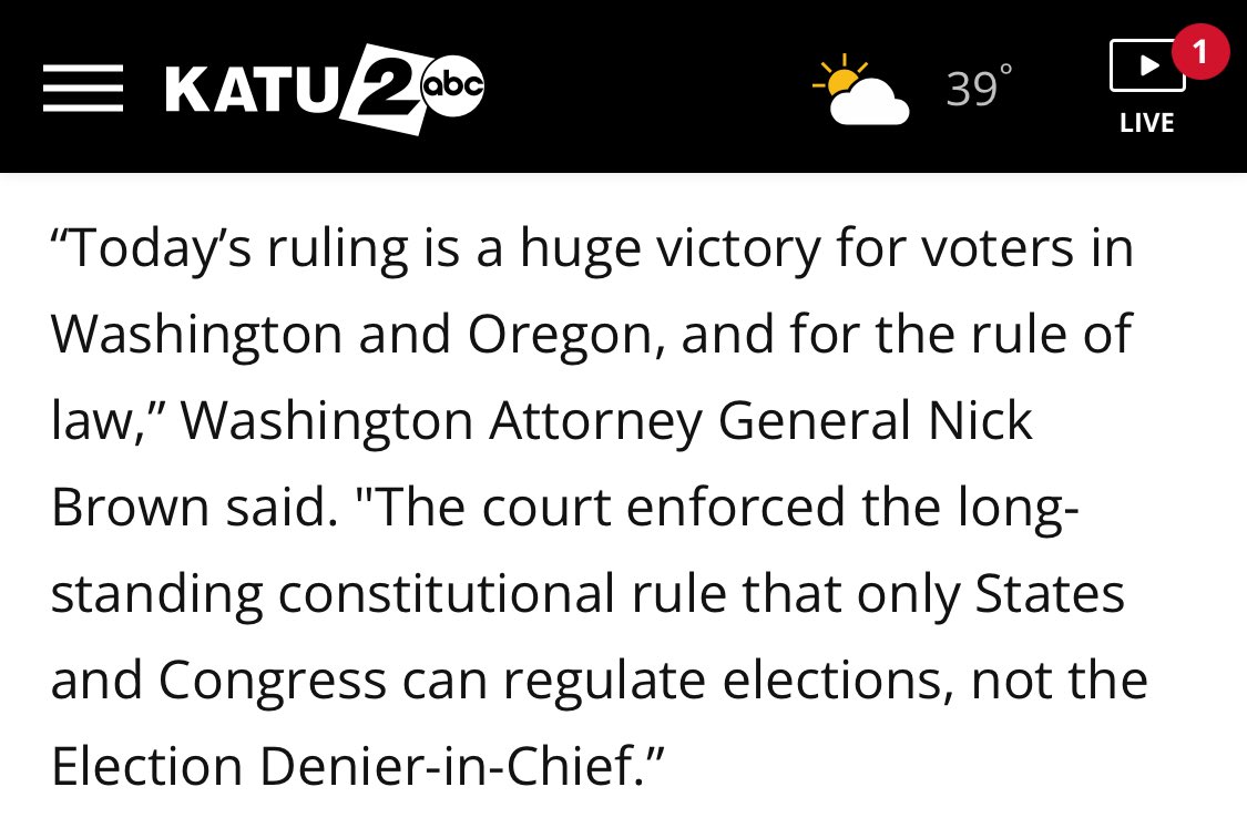 benedtl's tweet image. Oregon Attorney General Dan Rayfield calls being allowed to count hundreds of thousands of ballots after election day without proof of citizenship "a win" for Oregon. 

Fact Check: the claim that Oregon only counted 14k ballots after election day is completely false. We had more…