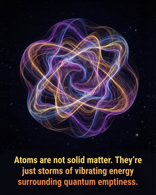 Quantum physics shows that what we perceive as solid matter is, at its core, mostly empty space, vibrating energy, and probability waves — far from the dense, static stuff our senses suggest.

Let's unpack this step by step.

Everyday objects — your hand, a chair, the floor