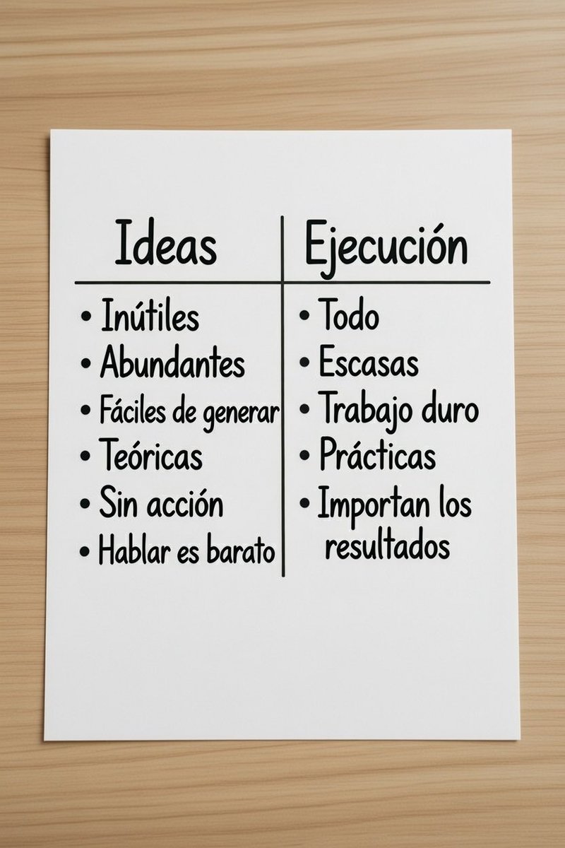 Las ideas no valen nada, la ejecución lo es todo