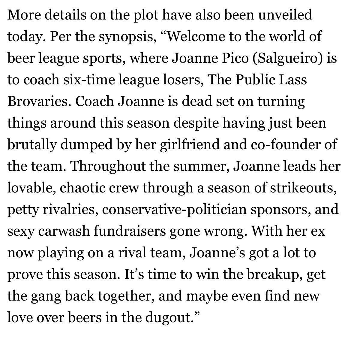 slopitchupdates's tweet image. The plot of Slo Pitch @SloPitchSeries sounds amazing!!! on their instagram it was described as a show fans of heated rivalry will love although it’s about softball not hockey it has plenty of flirting &amp;amp; we are getting sexy lesbians like i am SO fucking sat!!! 👀 #slopitchoncrave