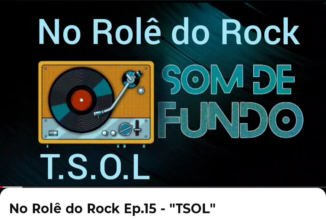 youtu.be/IL_d1ODmAxY?si…
#tsol
#somdefundo
#arte
#show
#aovivo
#cinejoia
#rock
#oldschoolmusic
#punk
#skaterock
#aovivo