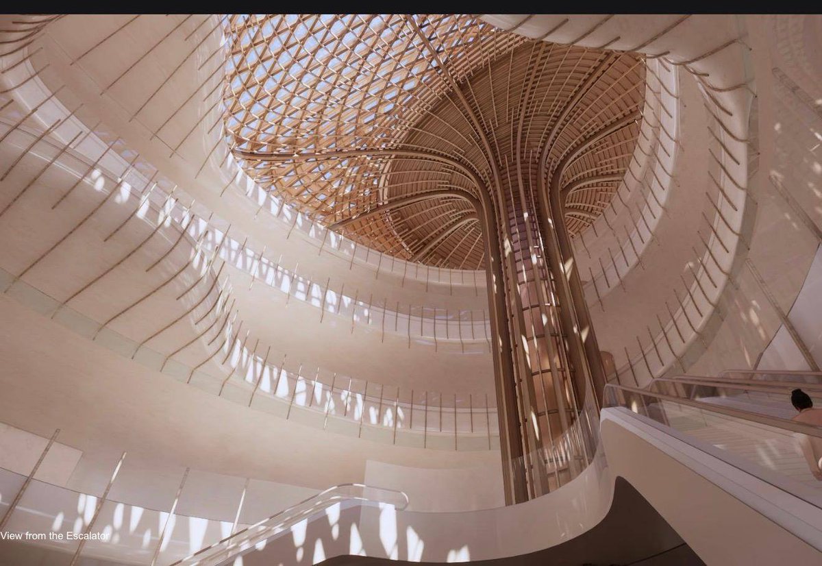 OlindPaul's tweet photo. The renders for the new Bishoftu Airport designed by Zaha Hadid on Ethiopian state tv.

📸fanatelevision https://t.co/jkMxbqVERb