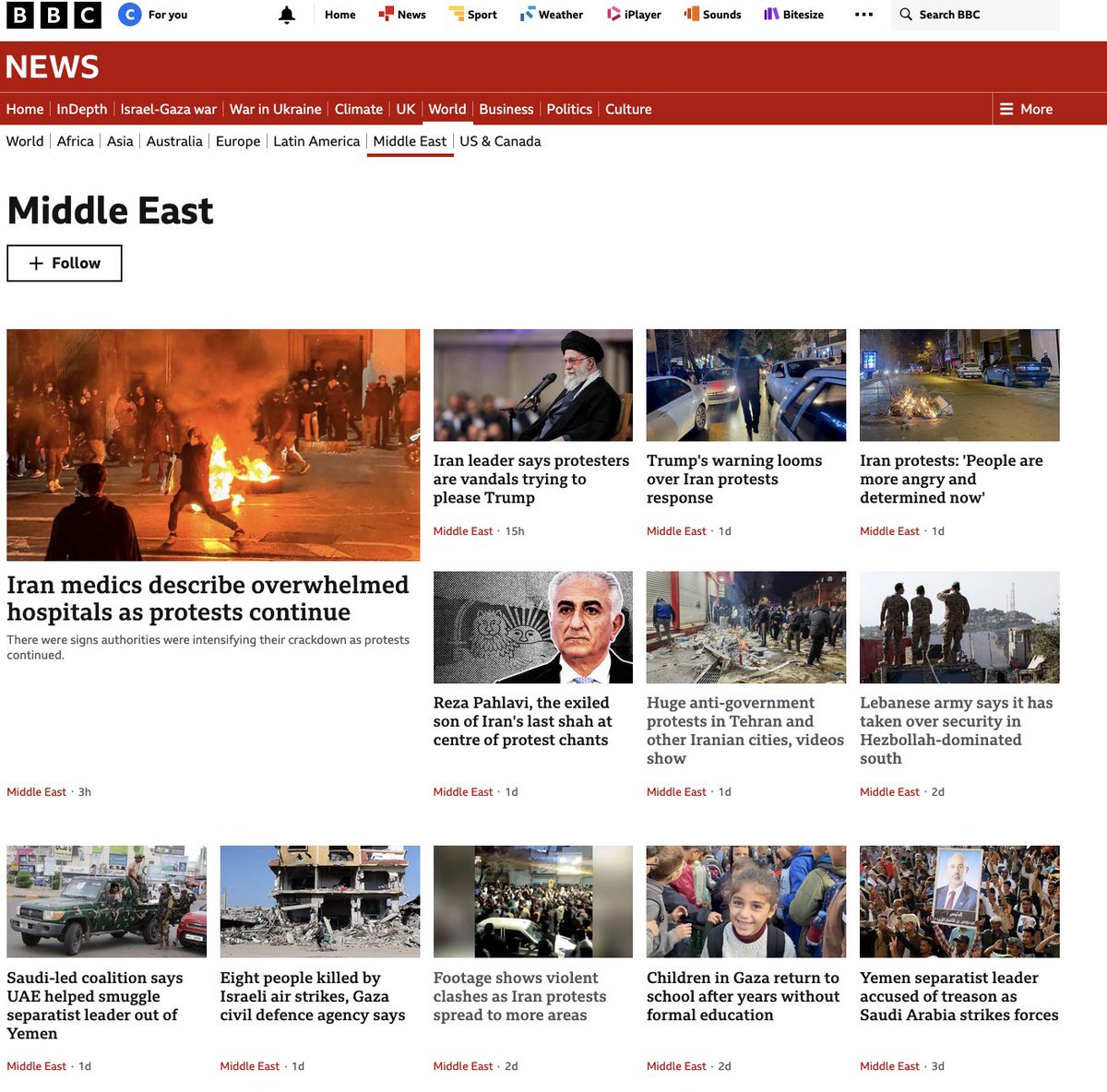 Doylech's tweet image. Remarkable how obsessed the BBC is with Iran (What was that pile on all about?) No news on what has been happening in Aleppo, Syria