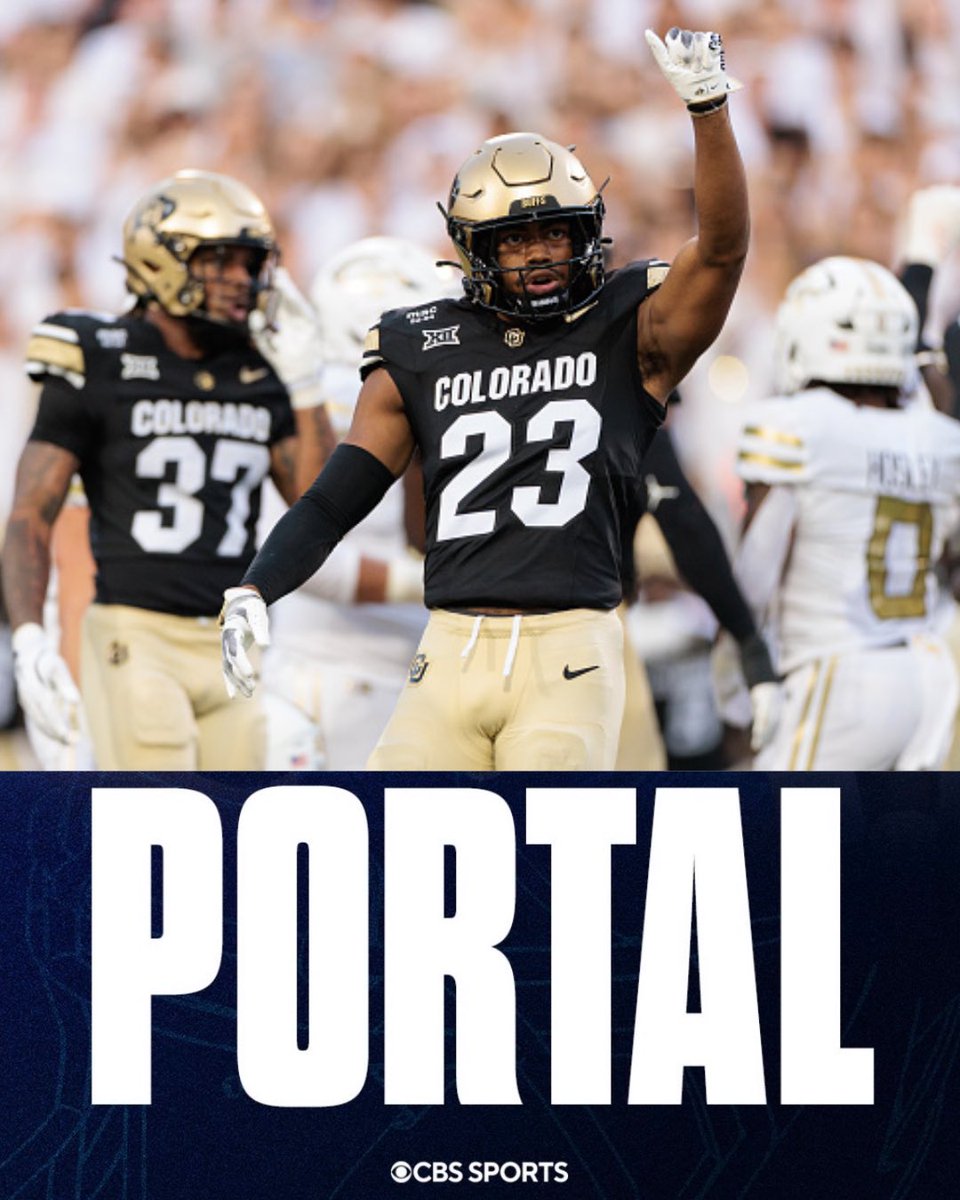mzenitz's tweet image. Colorado starting safety Carter Stoutmire (@CarterStoutmire) is entering the portal, his agency @ChaseYourLegend tells @CBSSports.

Posted totals of 81 tackles and 12 pass breakups the last two seasons, including 38 tackles and five pass breakups in eight games this season.