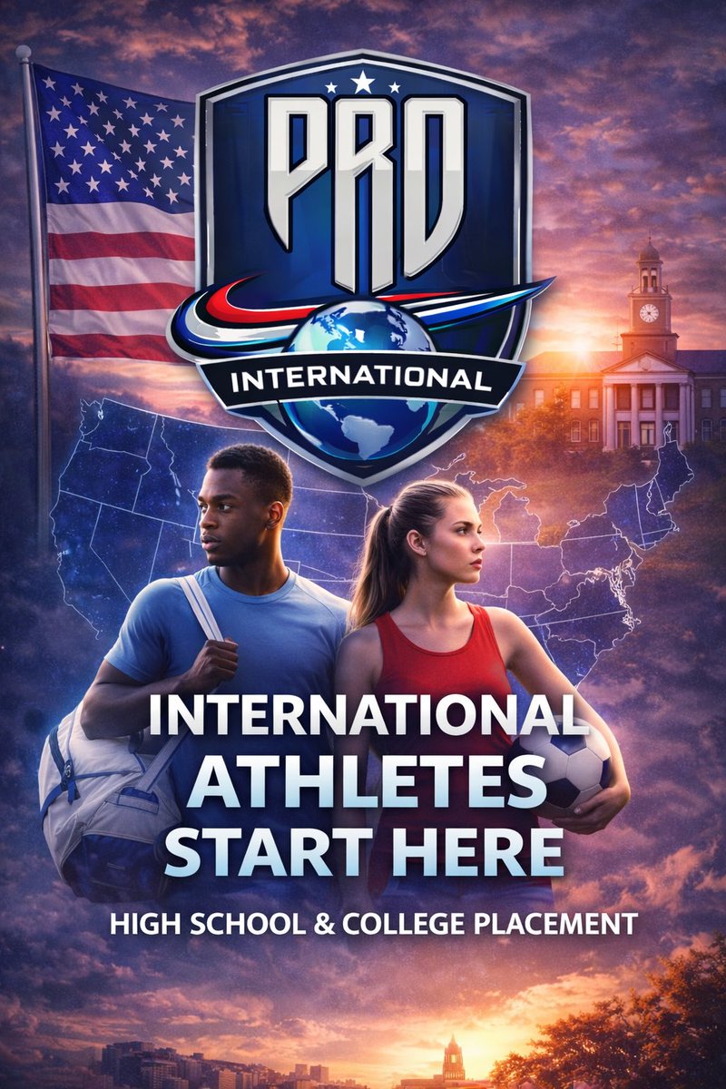 PRO_Movement1's tweet image. 🚨 INTERNATIONAL FAMILIES🚨

🏆@PRO_INTL is NOW OPEN

🇺🇸Verified U.S. high school &amp;amp; college placement support for international student-athletes

🔝Trusted From Coaches Across USA
🤝Proven Results (10+ Years)
💴 Clear, upfront pricing — no surprises

🔢LIMITED families accepted…