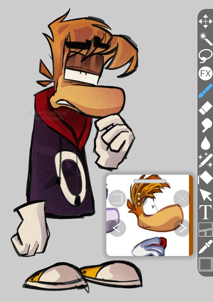 scottsitos's tweet image. ola jeje miren lo q dibujé en la noche #rayman