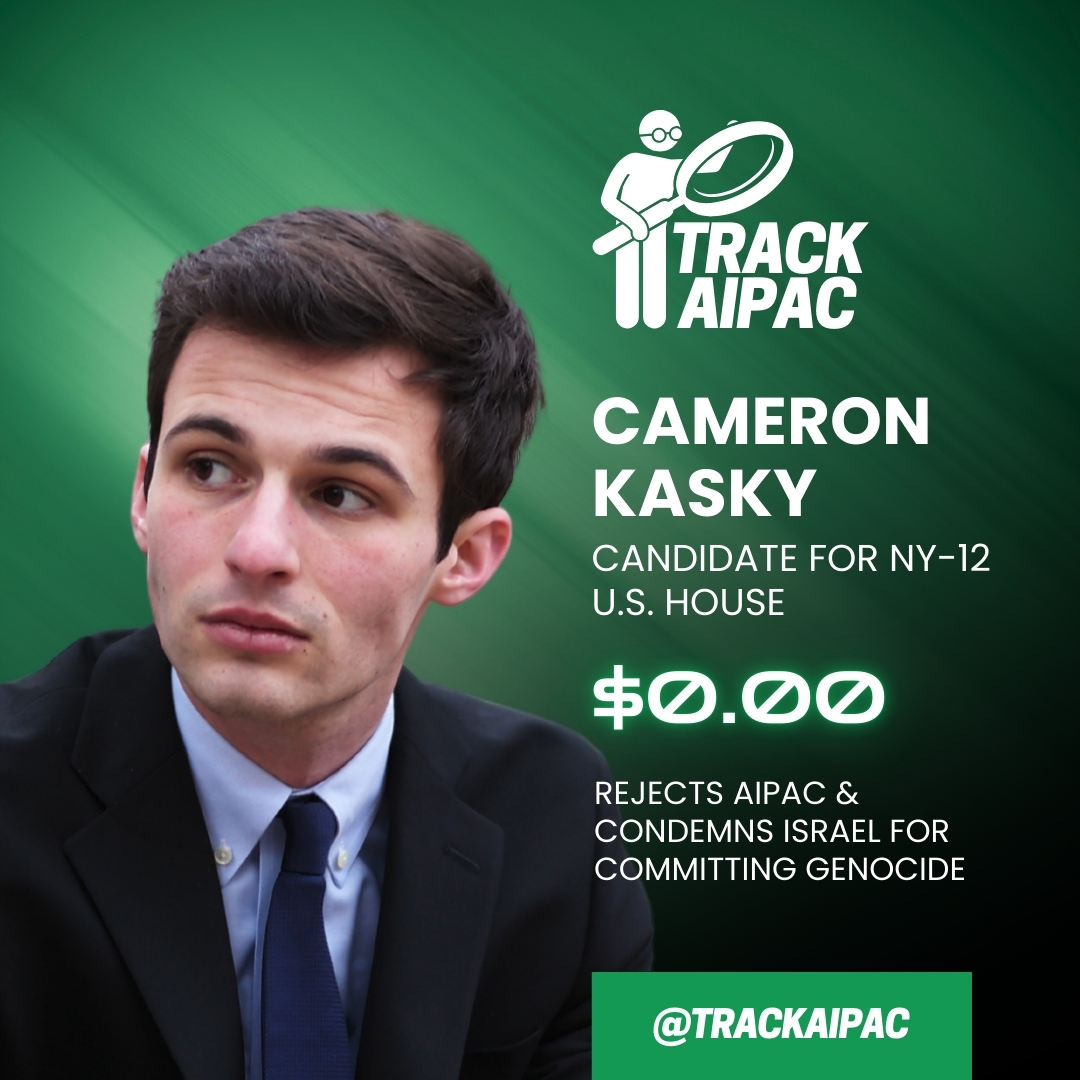 TrackAIPAC's tweet image. This is the moral clarity we need in Congress. Support @camkasky in #NY12!