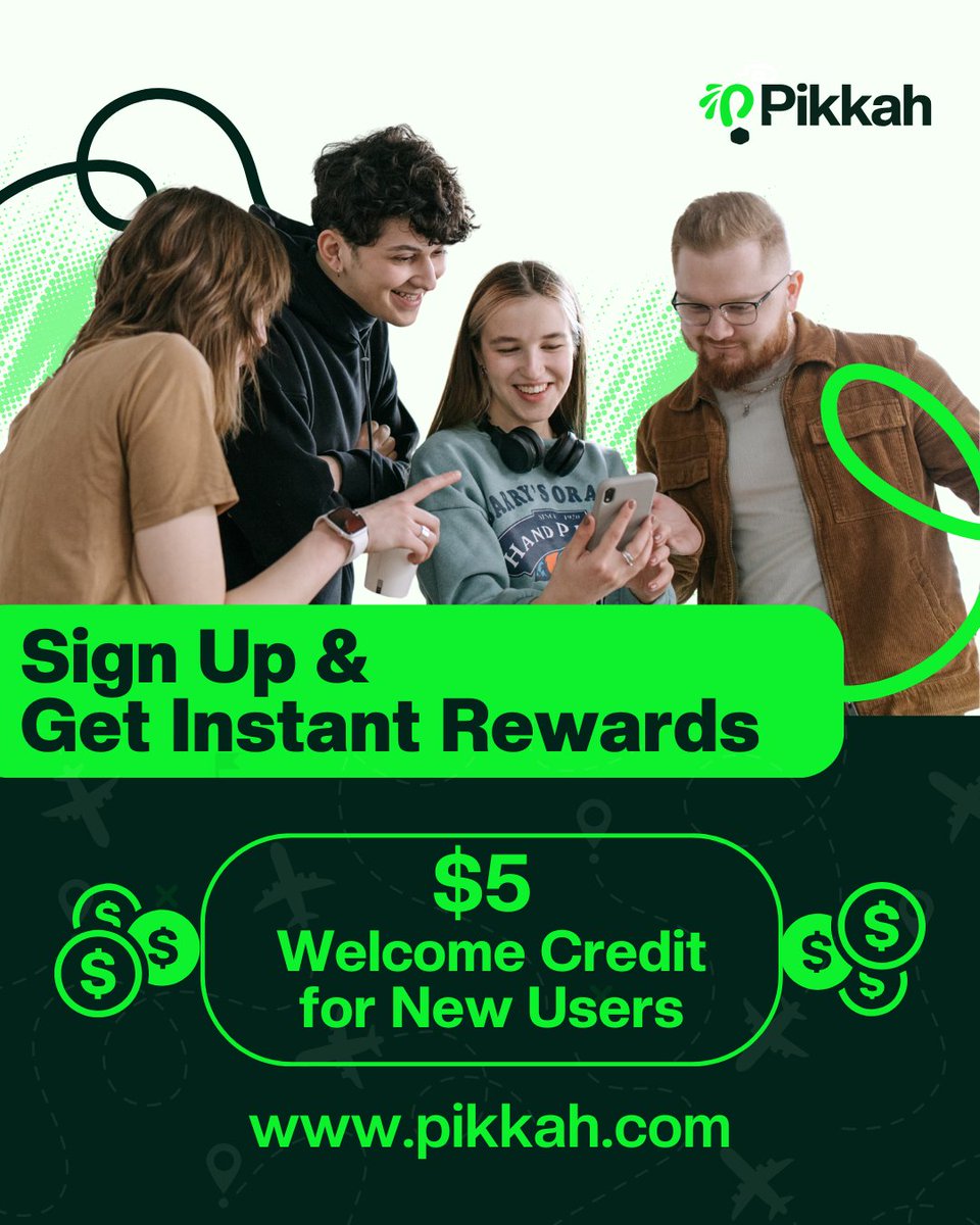 getpikkah's tweet image. Getting started on Pikkah just got better.

Sign up today and receive $5 instantly to kick things off.

No long process, just rewards for joining our global community.

#Pikkah #SignupReward #EarnOnPikkah #TravelAndEarn #SideHustle #GlobalCommunity
