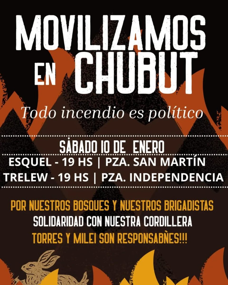 santivascon's tweet image. Esquel, Trelew y Rawson salen a las calles para exigir a los gobiernos que pongan todos los recursos para apagar el fuego ya. Y por supuesto para todo lo que se tendría que haber hecho