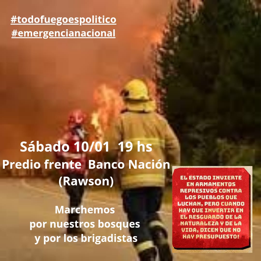 santivascon's tweet image. Esquel, Trelew y Rawson salen a las calles para exigir a los gobiernos que pongan todos los recursos para apagar el fuego ya. Y por supuesto para todo lo que se tendría que haber hecho