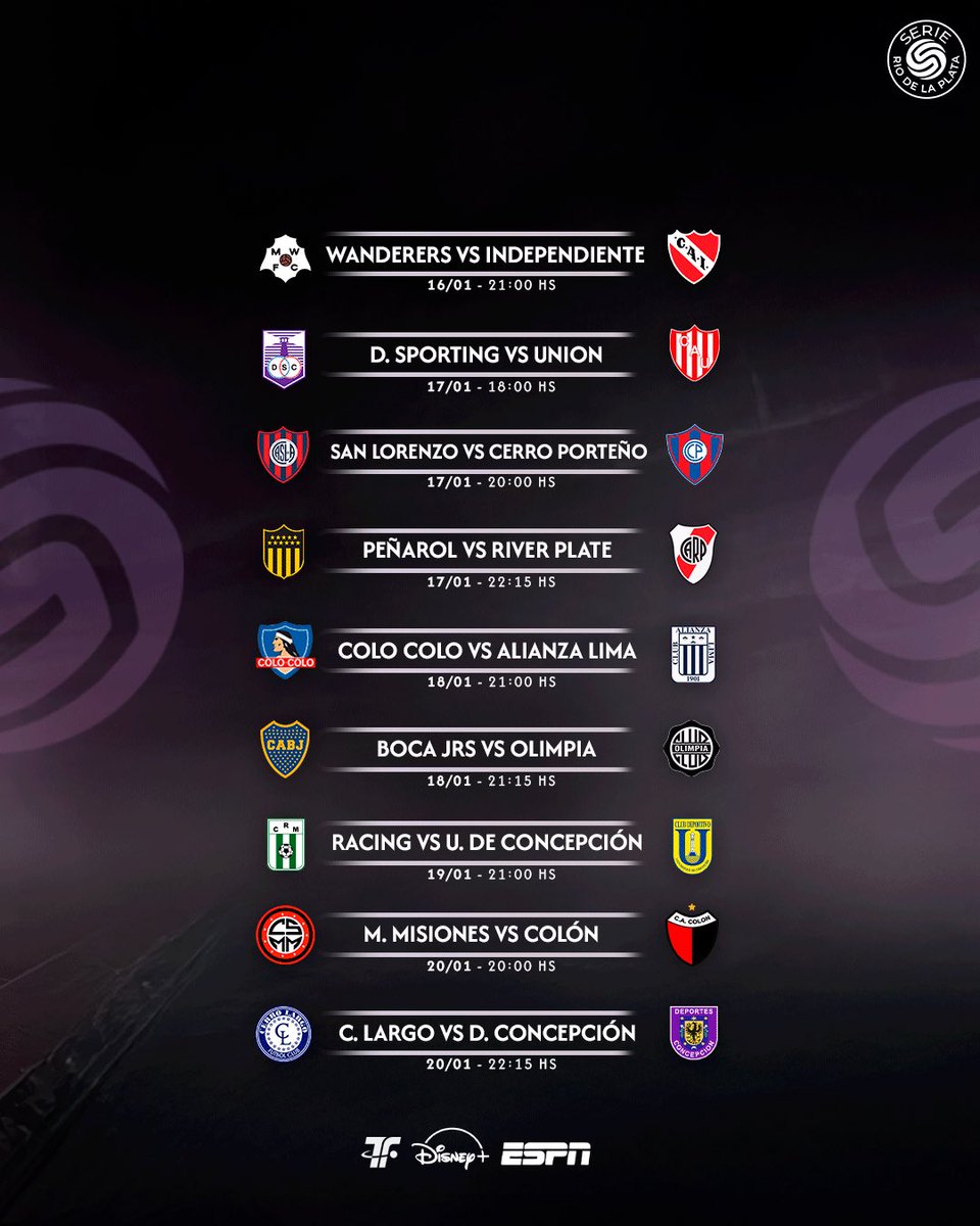 tenfieldoficial's tweet image. Comienza la Serie Río de la Plata 🏆

▶️ Mirá los encuentros en exclusiva por Disney+ y por VTV, en Montecable y los cables del interior. 

⚽️ Una producción de Tenfield, ESPN y Disney+.