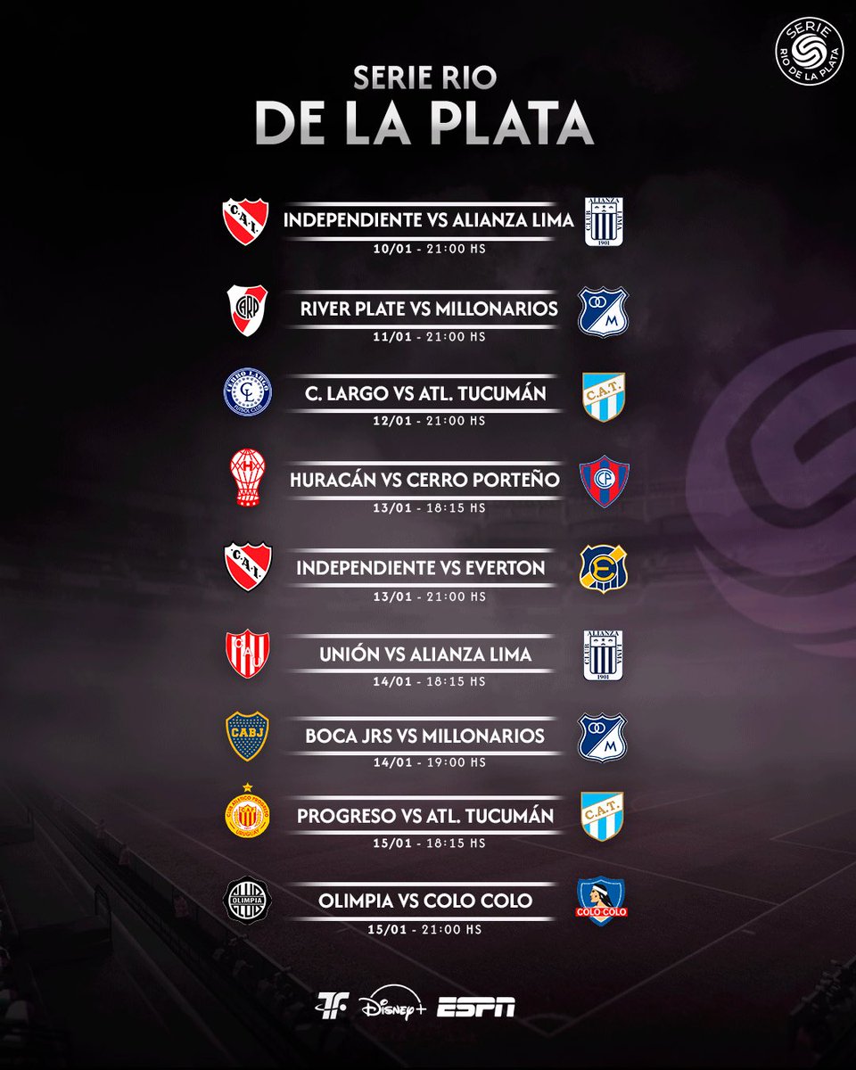 tenfieldoficial's tweet image. Comienza la Serie Río de la Plata 🏆

▶️ Mirá los encuentros en exclusiva por Disney+ y por VTV, en Montecable y los cables del interior. 

⚽️ Una producción de Tenfield, ESPN y Disney+.
