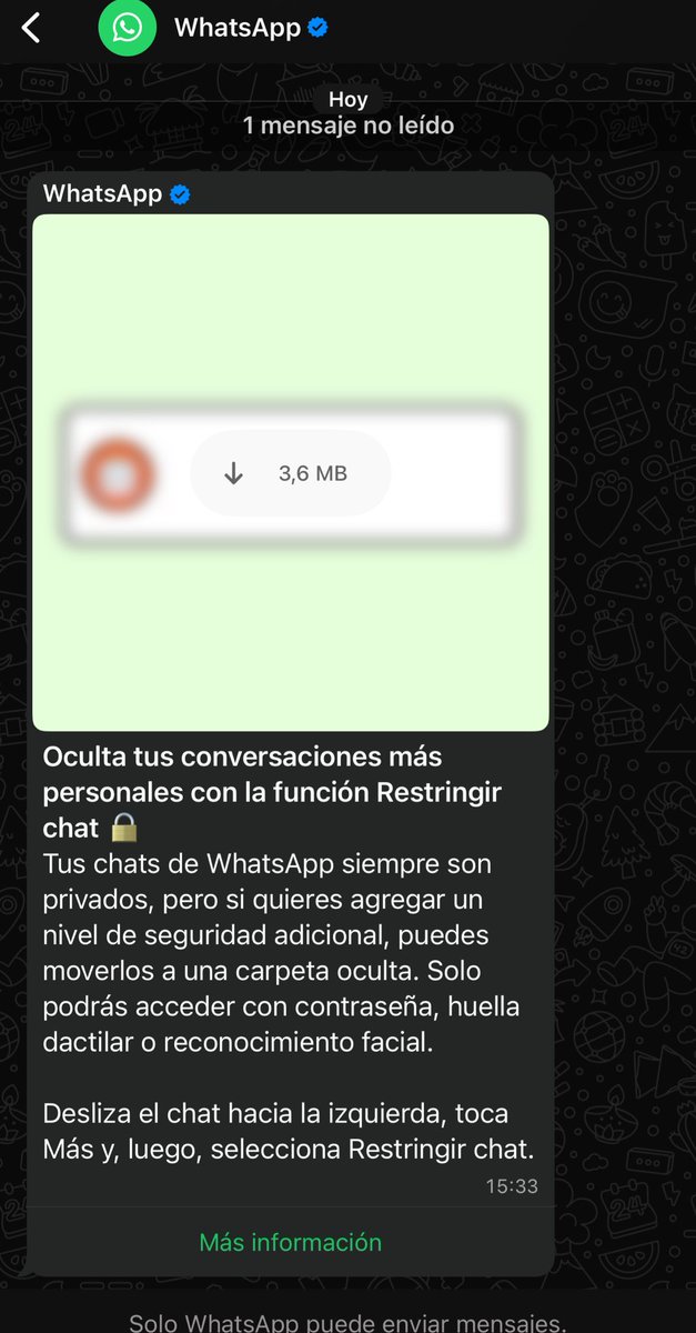 La nueva función de WhatsApp la ha diseñado una persona infiel. No tengo pruebas pero tampoco dudas
