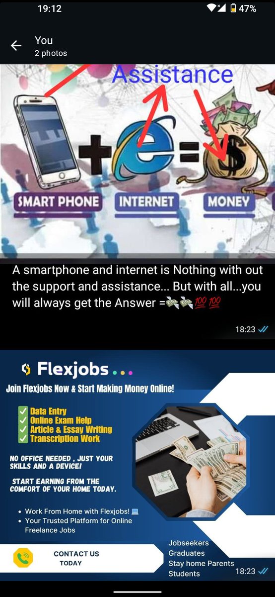 calebmutuku's tweet photo. Would you like to earn a stable income every week and every month??
Then Flexjobs is the Best And easiest Business you can start.. They offer 6 sure remote business that you can do and earn a minimum of 4000 in a week.
For Guidance, what'sapp me https://t.co/N2cHUV4sZ2 https://t.co/dXkuJqpSqG